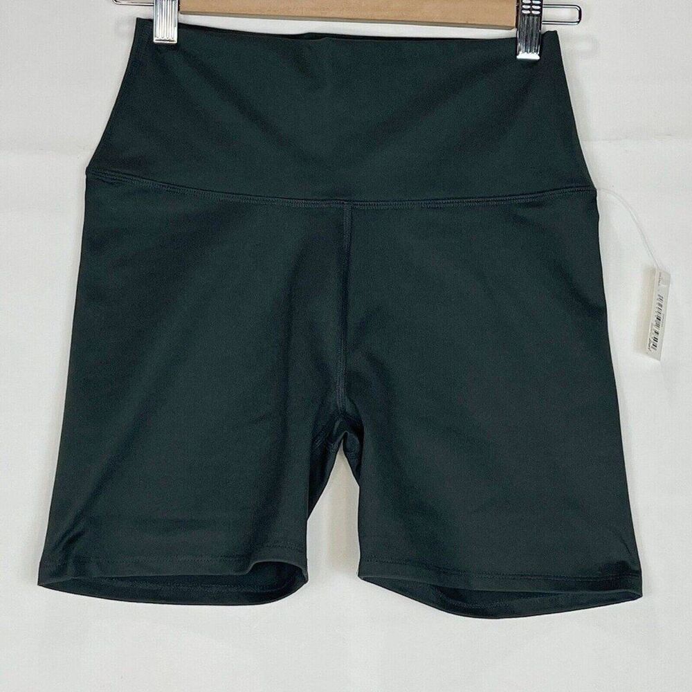 New Women Leggings Shorts High Waisted Yoga Small Hide Pocket Slate gray - Picture 6 of 12